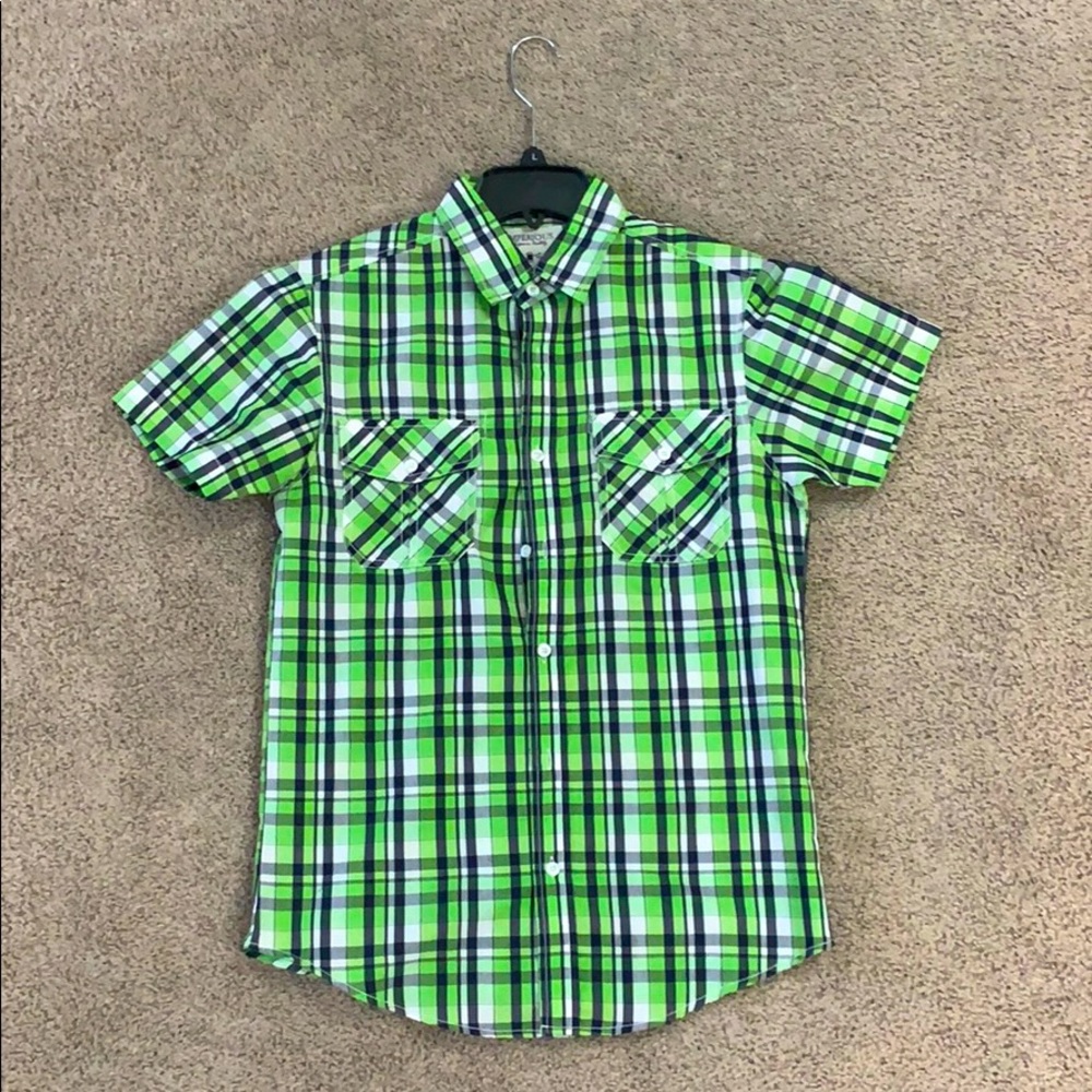 Imperious Green Plaid Button-Down Shirt